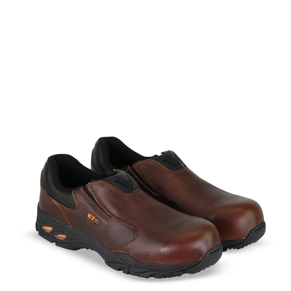 Thorogood 804-4061 Men's Oxford Static Dissipative Composite Safety Toe Slip-On Shoe in Brown from the side