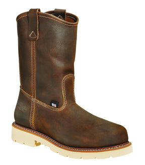 Thorogood 804-4372 Men's American Heritage 11" Wellington MAXWear Wedge™ Steel Safety Toe Work Boot in Crazyhorse from the side