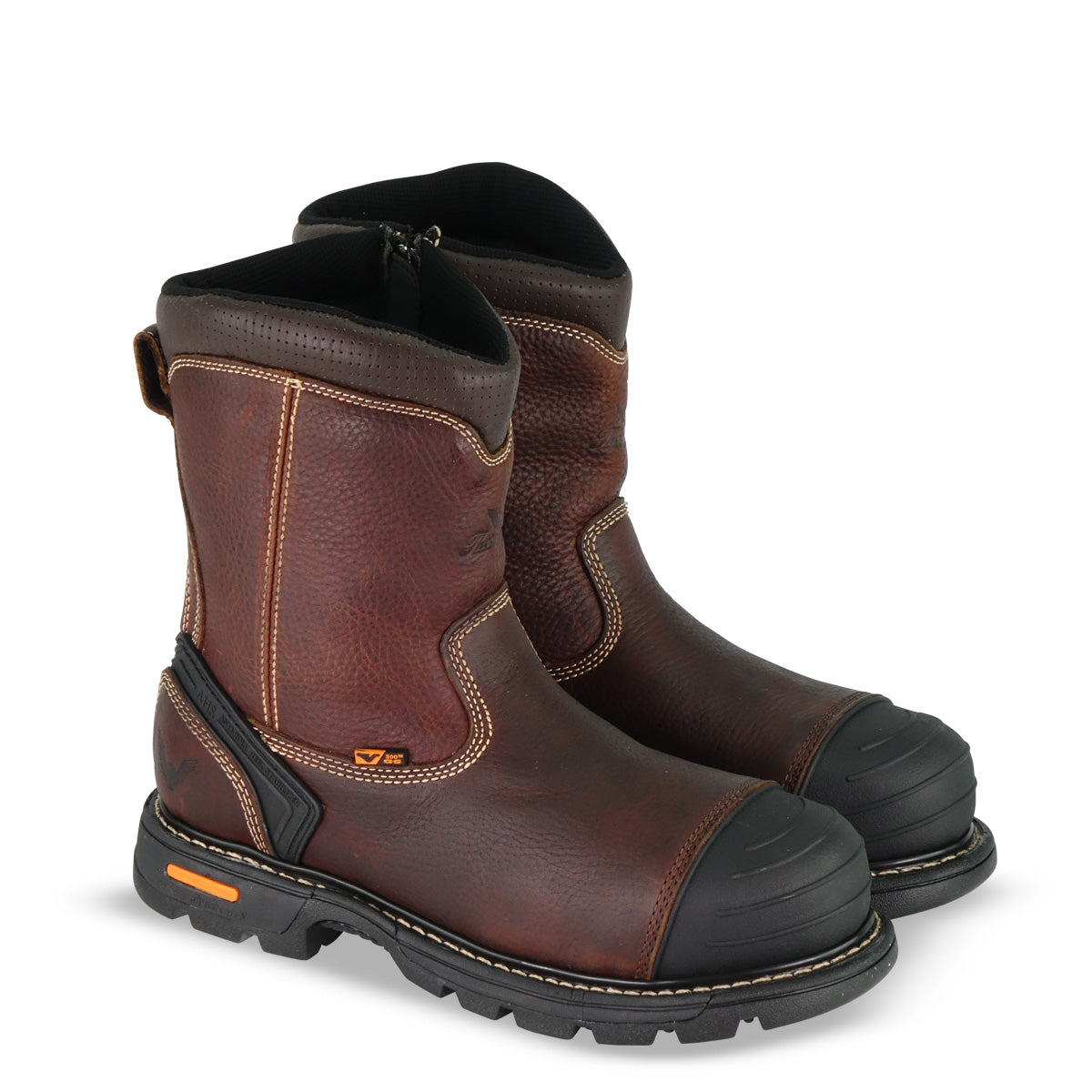 Thorogood 804-4440 Men's GEN-flex2® Series 8" Side Zip Wellington Composite Safety Toe Work Boot in Brown from the side
