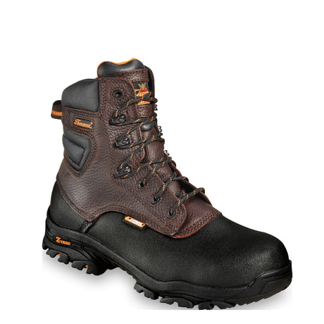 Thorogood 804-4808 Men's 7" Z-Trac Black Armor Coated Waterproof Composite Safety Toe Work Boot in Brown from the side