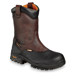 Thorogood 804-4810 Men's 8" Wellington Black Armor Coated Waterproof Composite Safety Toe Work Boot in Brown from the side