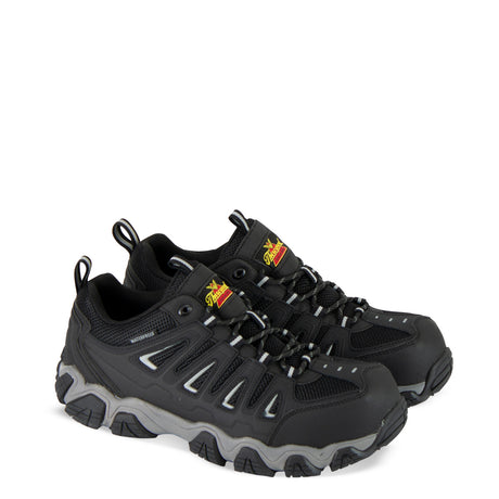 Thorogood 804-6293 Men's Crosstrex Series Low Hiker Composite Safety Toe Work Boot in Black/Grey from the side