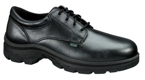 Thorogood 834-6905 Men's Plain Toe Oxford Steel Safety Toe Uniform Shoe in Black from the side