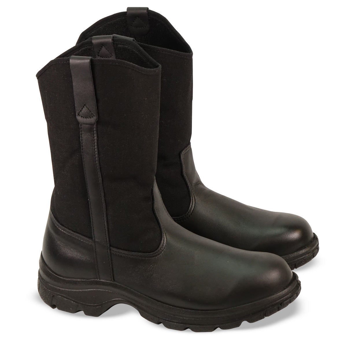 Thorogood 834-6211 Men's Soft Streets™ Series 10" Wellington Non-Safety Toe Uniform Boot in Black from the side