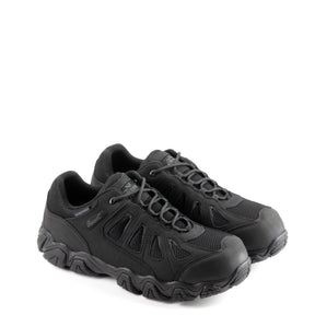 Thorogood 834-6293 Men's Crosstrex Series Oxford Hiker BBP Waterproof Uniform Boot in Black/Grey from the side