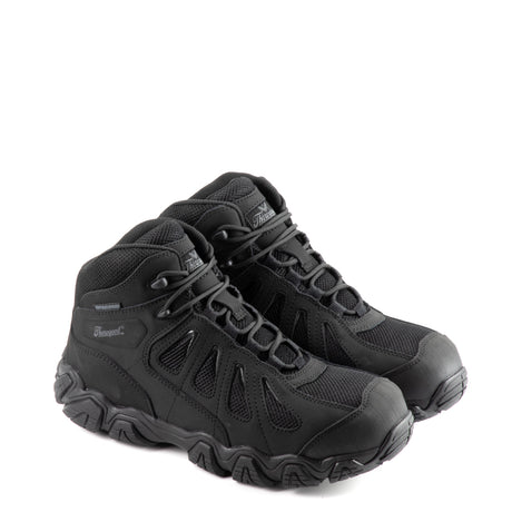 Thorogood 834-6294 Men's Crosstrex Series Mid Hiker BBP Waterproof Uniform Boot in Black/Grey from the side