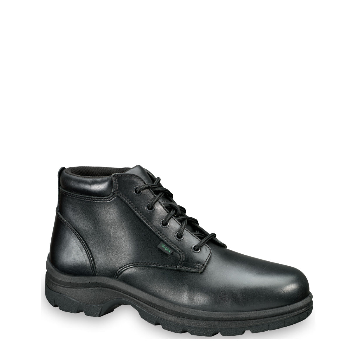 Thorogood 834-6906 Men's Soft Streets™ Series Plain Toe Chukka Uniform Shoe in Black from the side