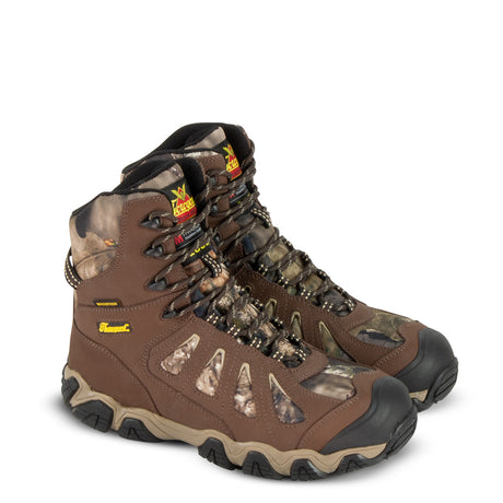 Thorogood 863-7079 Men's Crosstrex Series 8" 1000g Insulated Waterproof Hiking Boot in Brown/ Mossy Oat® from the side