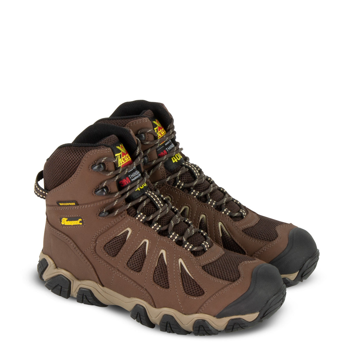 Thorogood Men's Crosstrex Series 6" 400g Insulated Waterproof Hiking Boot in Brown from the side