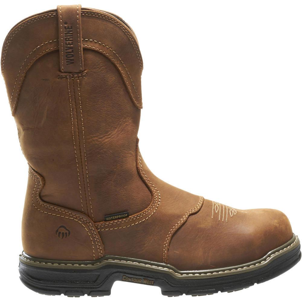 Men's Wolverine Anthem Western Wellington Steel Toe Work Boot in Brown