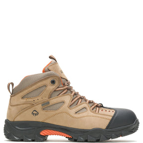 Men's Wolverine Durant Waterproof Steel-Toe Work Boot in Light Brown/Orange