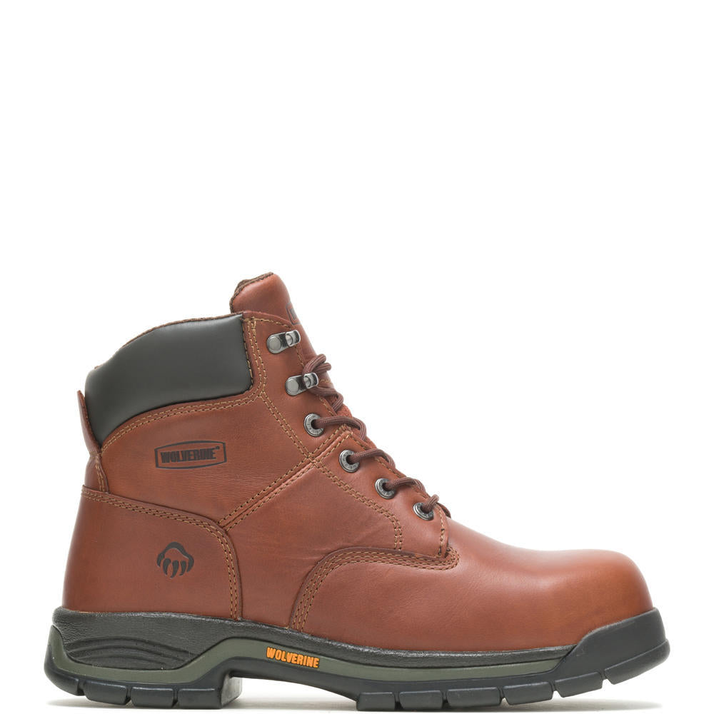 Men's Wolverine Harrison Lace-Up Steel-Toe 6 Work Boot in Brown