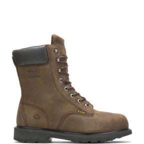 Men's Wolverine Mckay Waterproof Steel-Toe 8 Work Boot in Brown