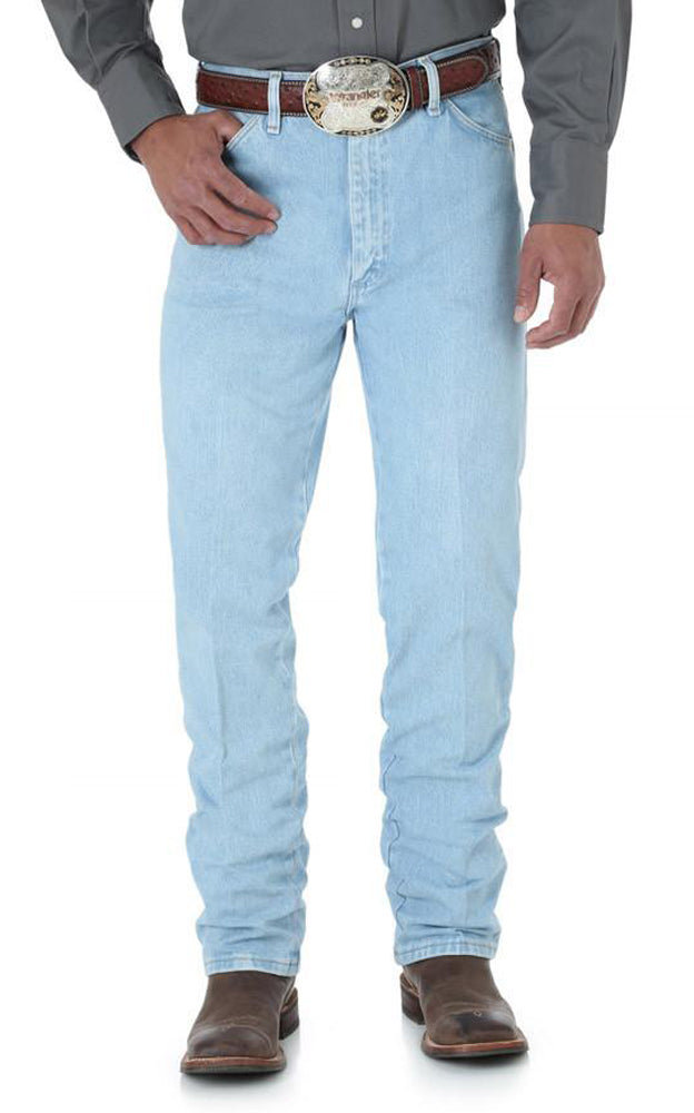 Men's Wrangler Cowboy Cut Jean Slim Fit in Bleach from the front