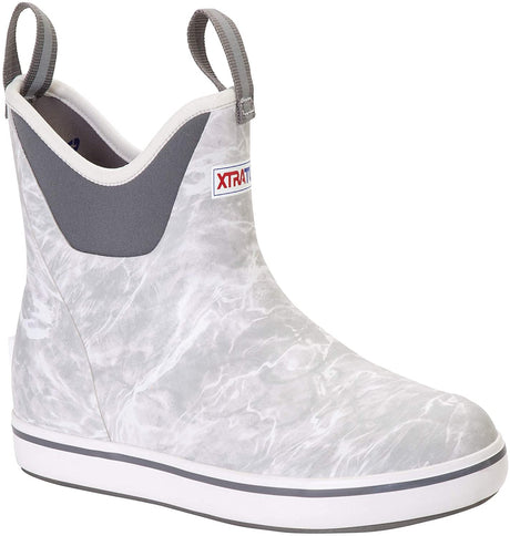 Men's Xtratuf 6" Ankle Deck Boot in Mossy Oak Bone Fish from the side