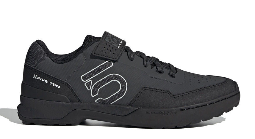 Men's Adidas Five Ten Kestrel Lace Biking Shoe in Carbon/Black/Clear Grey from the front