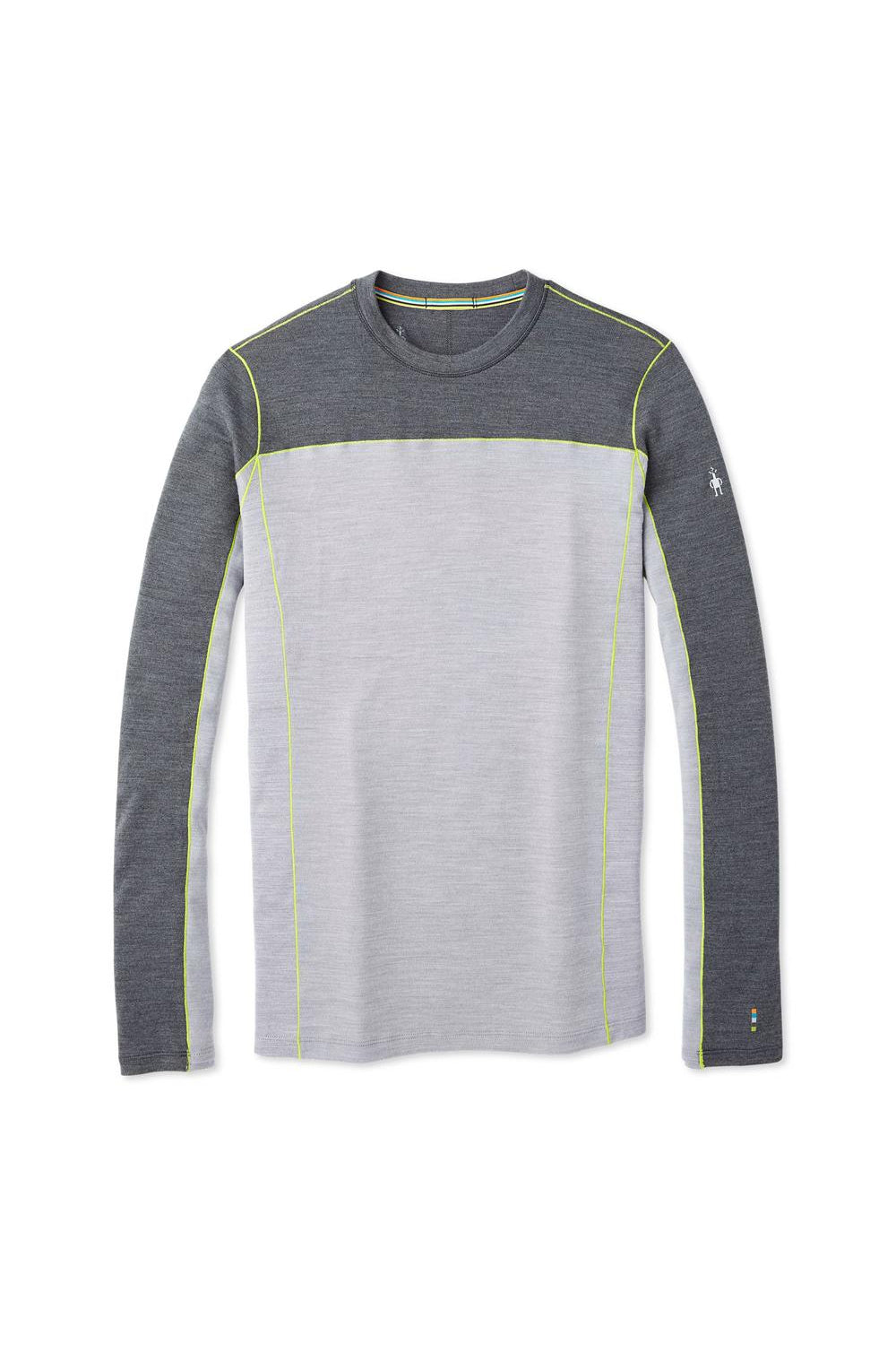 Men's Smartwool Merino Sport 250 Long Sleeve Crew Shirt in Charcoal Heather from the front
