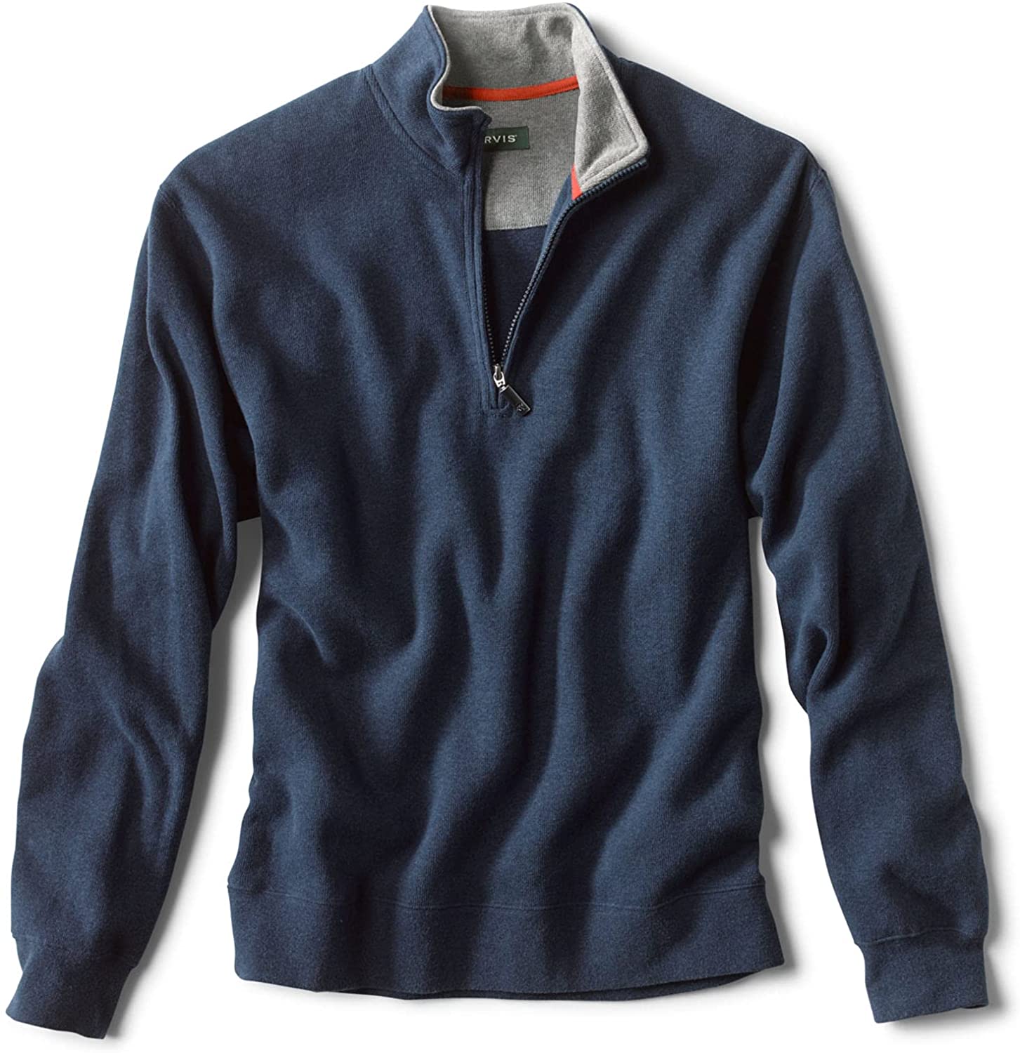 Softest 1/4 Zip Pullover in Navyheathr from front view