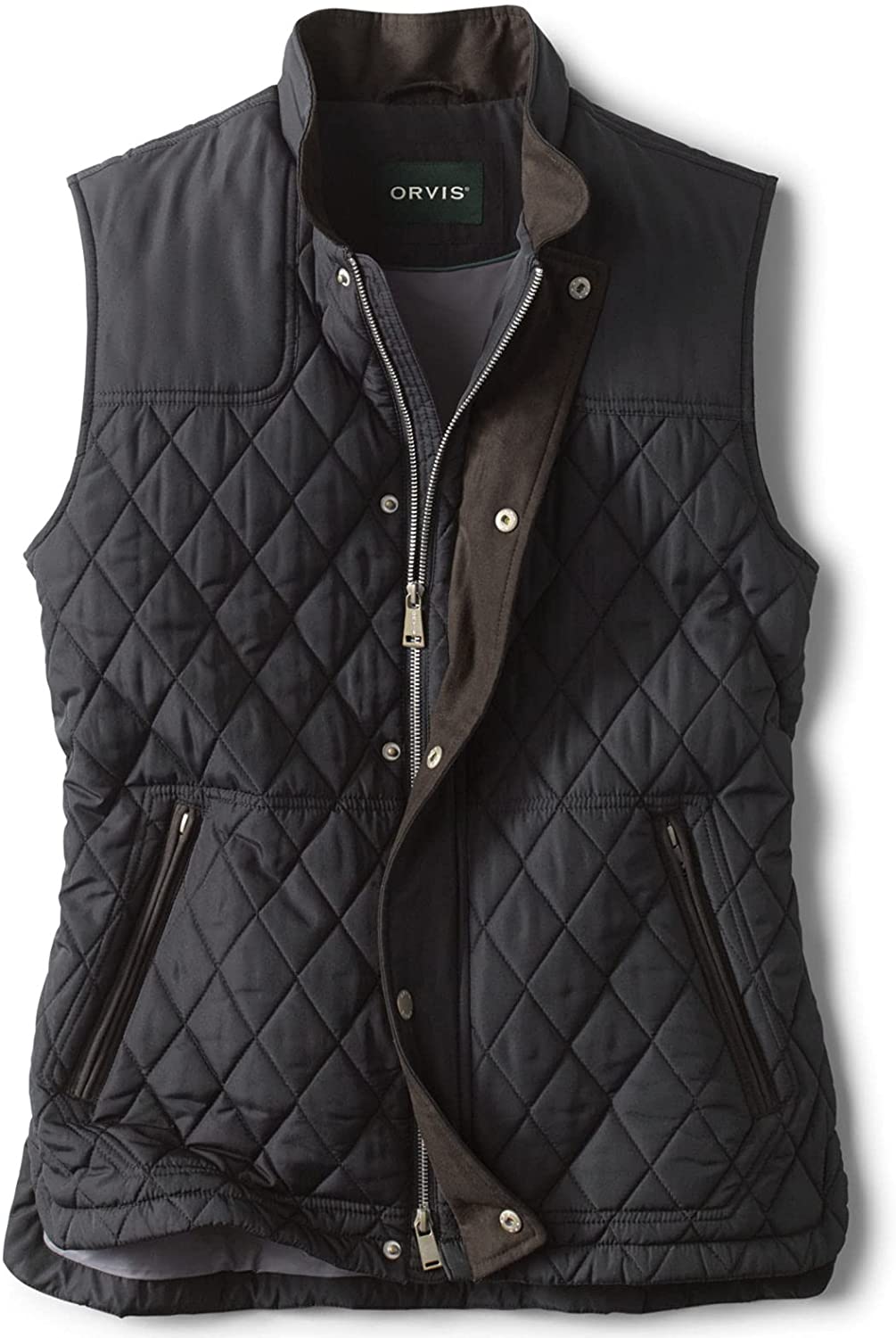 Rt7 Quilted Vest in Black from front view