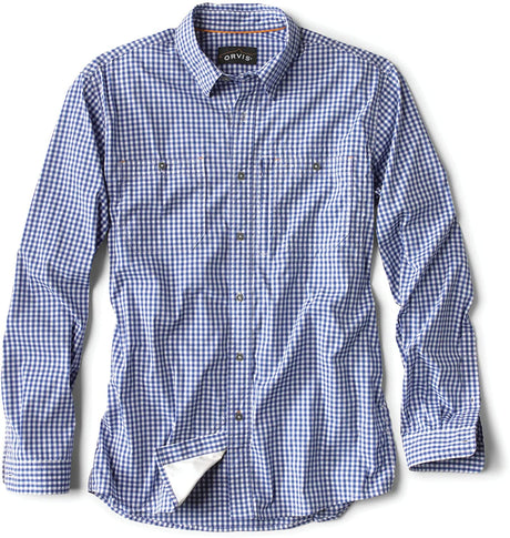 River Guide Long Sleeve in Ocean Blue from front view