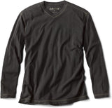 Montana Morning High V-Neck in Obsidian from front view
