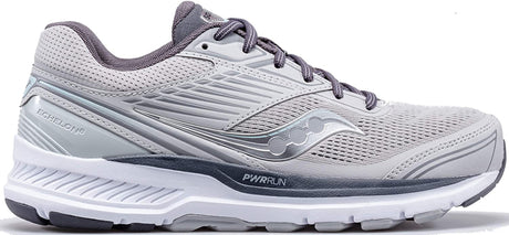 Saucony Women's Echelon 8 Running Shoe in Alloy Charcoal Side Angle View