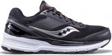 Saucony Women's Echelon 8 Running Shoe in Black White Side Angle View