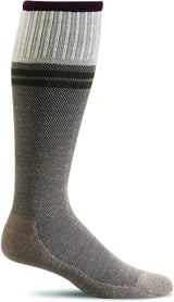 Sockwell Men's Sportster Compression Sock in Khaki Side Angle View