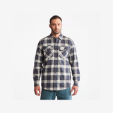 Men's Woodfort Heavy-Weight Flannel Work Shirt in Maine Guide Plaid India Ink