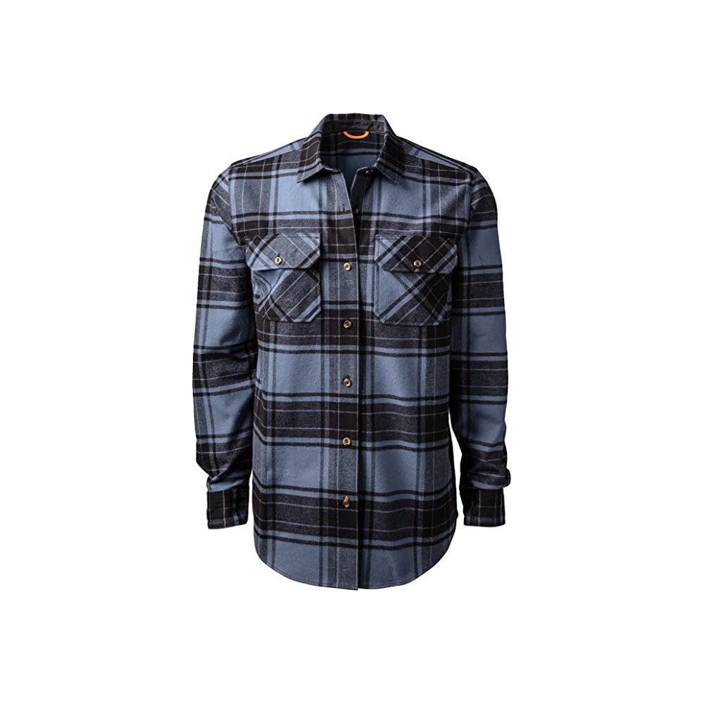 Men's Woodfort Heavy-Weight Flannel Work Shirt in Vintage Indigo Bakers Field