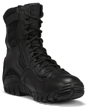 Tactical Research Men's TR960Z WP Lightweight Waterproof Side-Zip Tactical Boot in Black Side Angle View