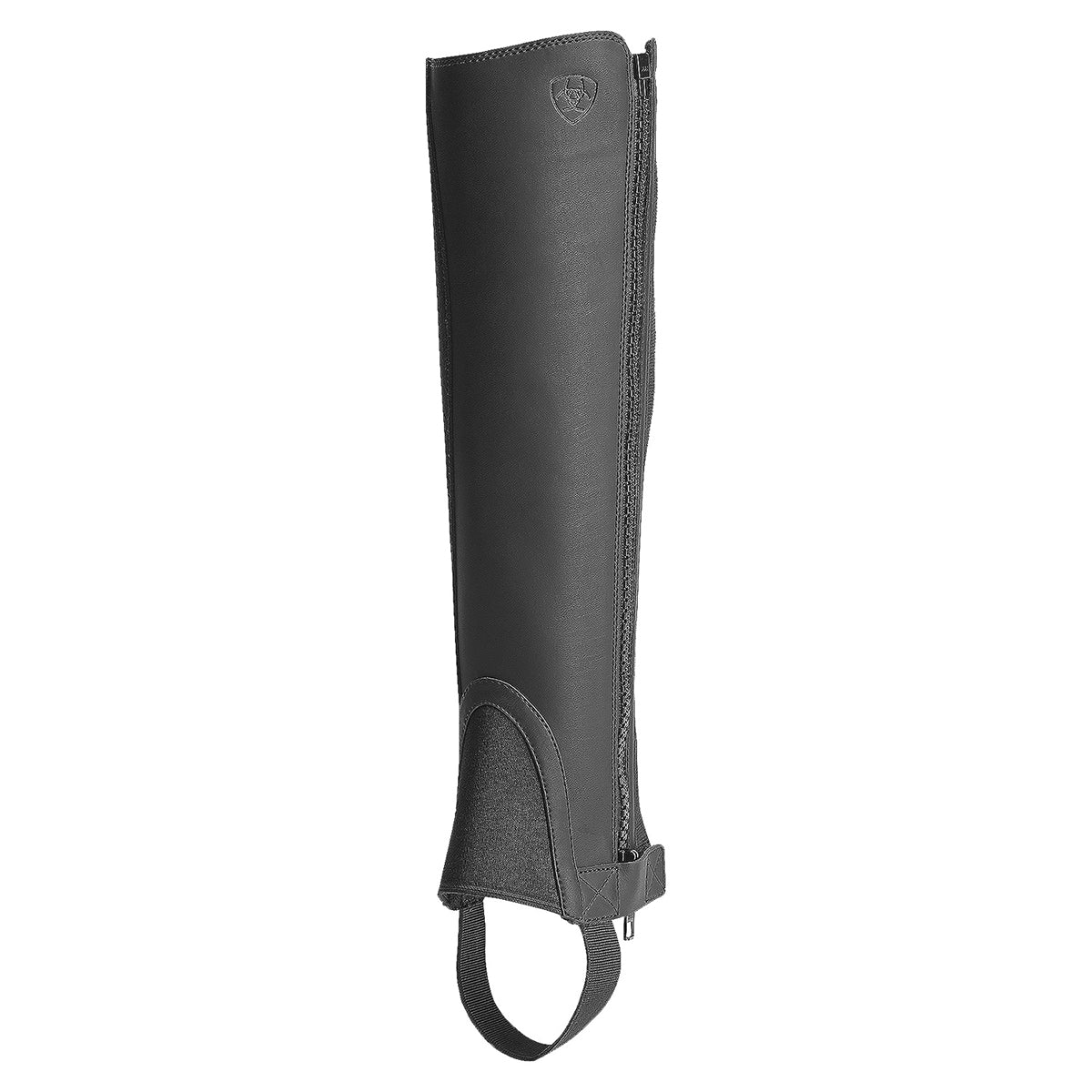 Unisex Ariat Scout Half Chap in Black from the front