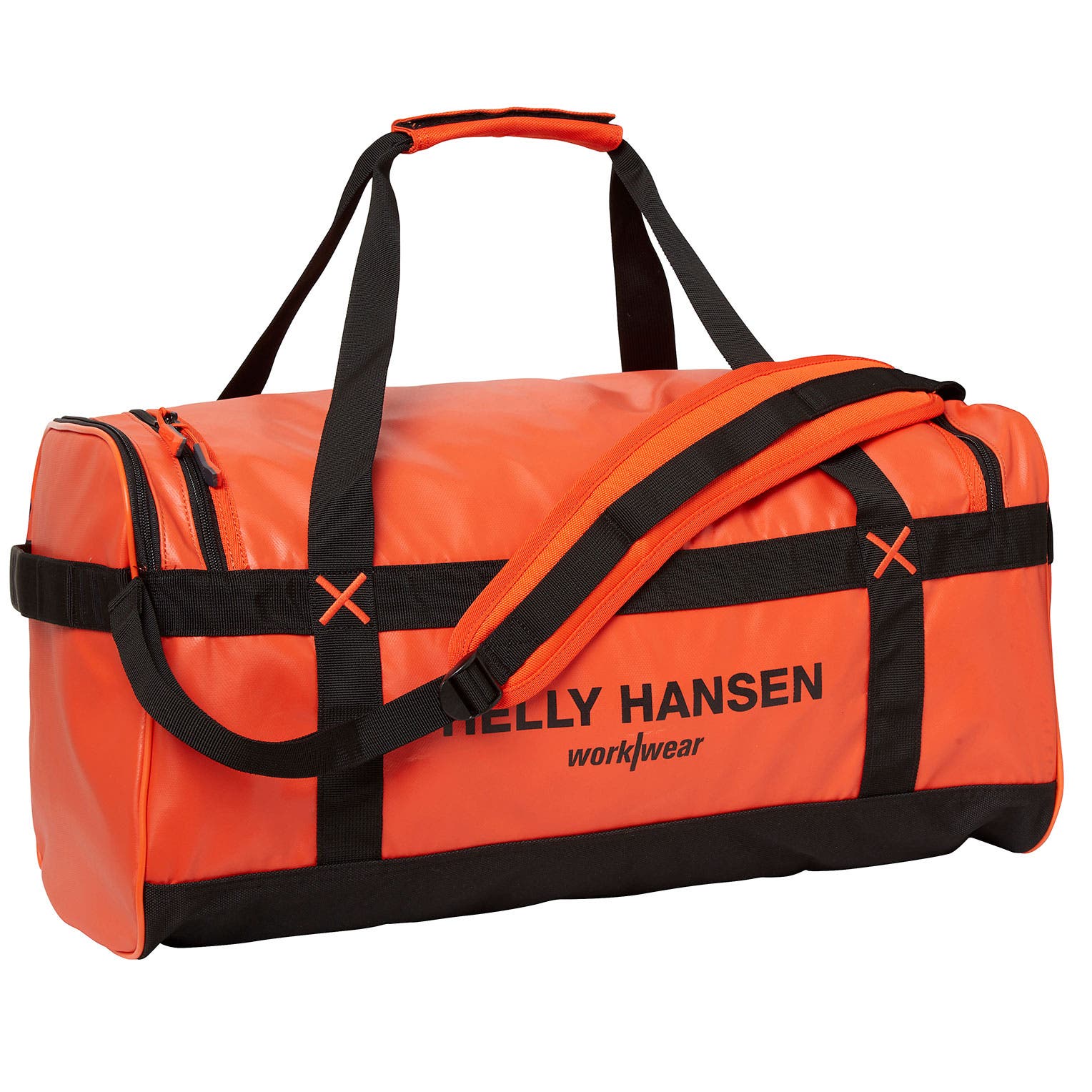 Helly Hansen Unisex 50-Liter Duffel Bag in Dark Orange from the front