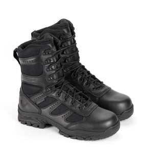 Thorogood 804-6191 Unisex The Deuce Series 8" Tactical Side Zip Waterproof Composite Safety Toe Uniform Boot in Black from the side