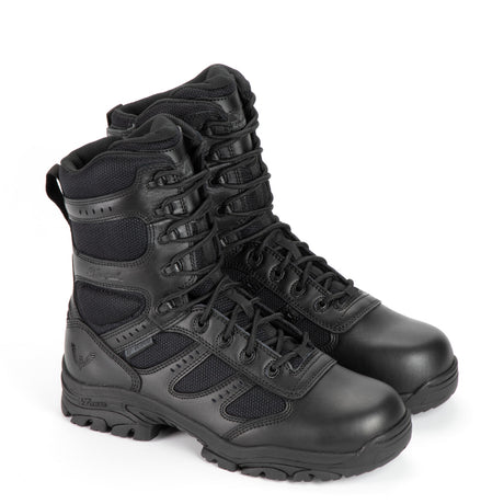 Thorogood 804-6191 Unisex The Deuce Series 8" Tactical Side Zip Waterproof Composite Safety Toe Uniform Boot in Black from the side