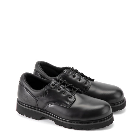 Thorogood 804-6449 Unisex Academy Oxford Steel Safety Toe Shoe in Black from the side