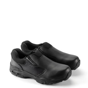 ASR Series Slip-on Oxford Shoe in Black color from the side view