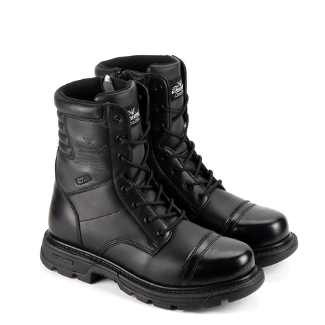 Thorogood 834-6888 Unisex GEN-flex2® Series 8" Tactical Side Zip Non-Safety Toe Jump Boot in Black from the side