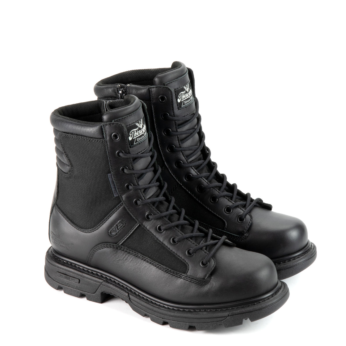Thorogood 834-7991 Unisex GEN-flex2® Series 8" Tactical Side Zip Waterproof™ Non-Safety Toe Trooper Boot in Black from the side