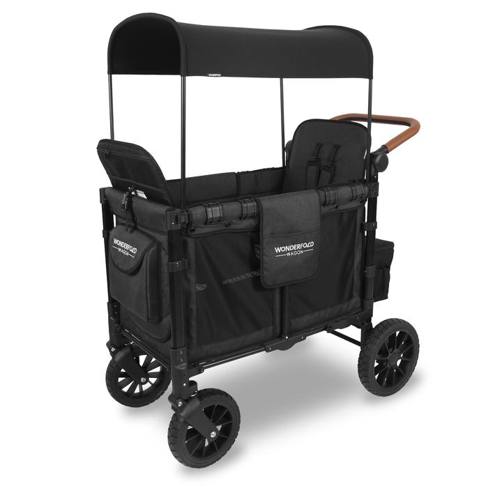 Baby W2 Luxe Double Stroller Wagon in Charcoal Black