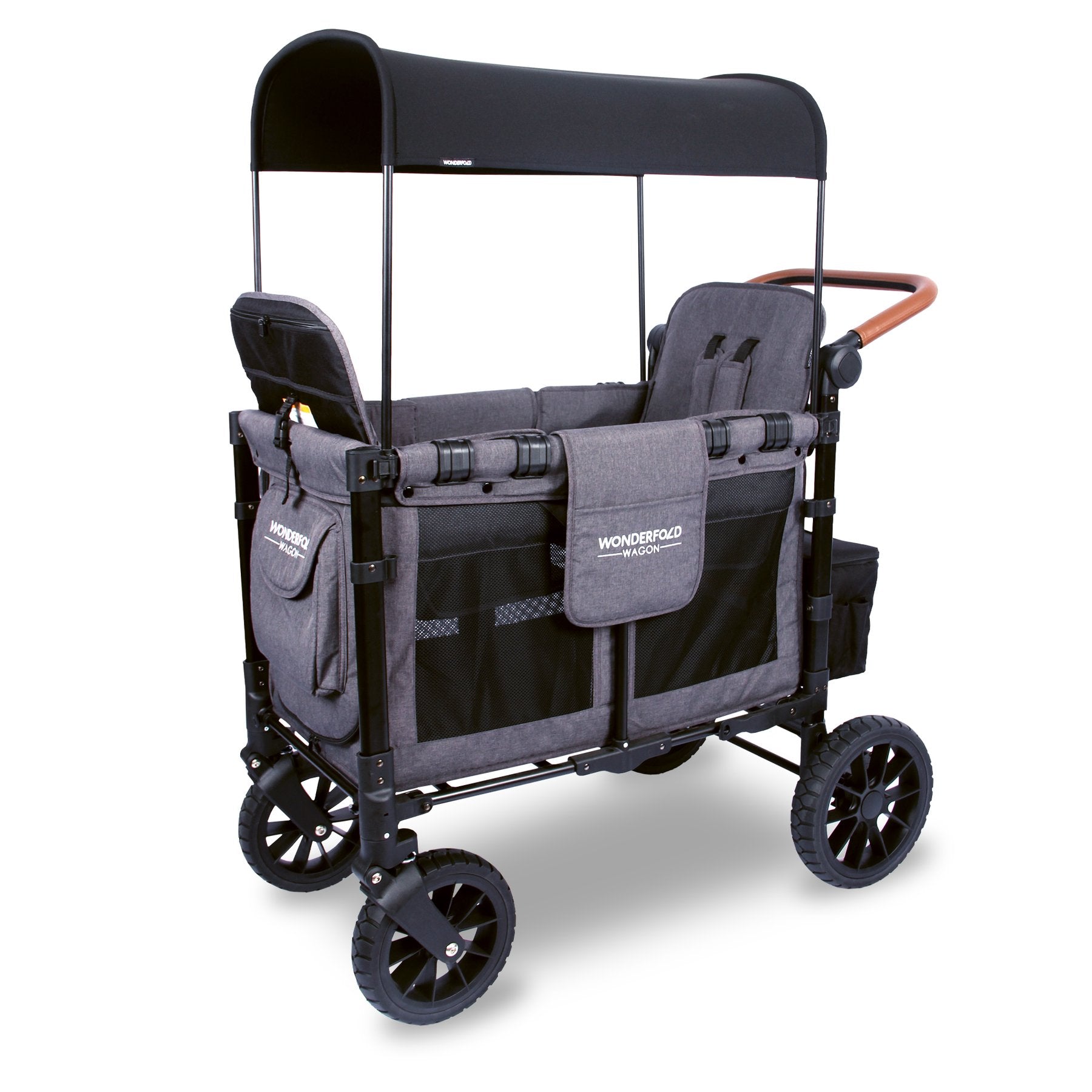 Baby W2 Luxe Double Stroller Wagon in Charcoal Gray