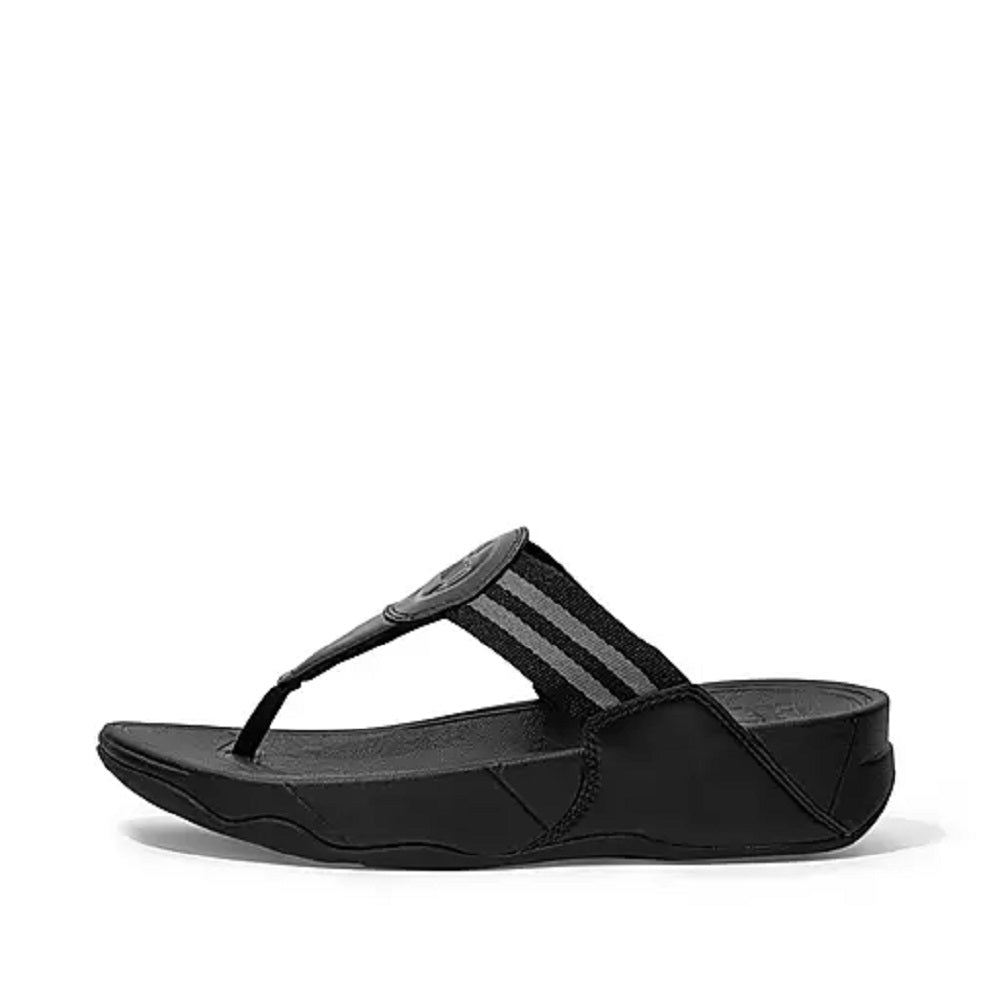 WALKSTAR TOE POST SANDALS ALL BLACK DX4 090