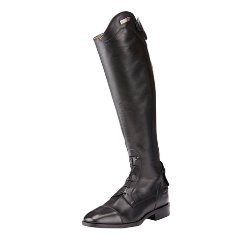 Women's Ariat Divino Tall Riding Boot in Black Calf from the front