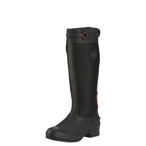 Women's Ariat Extreme Waterproof Insulated Tall Riding Boot in Black from the front
