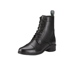 Women's Ariat Heritage IV Paddock Boot in Black from the front