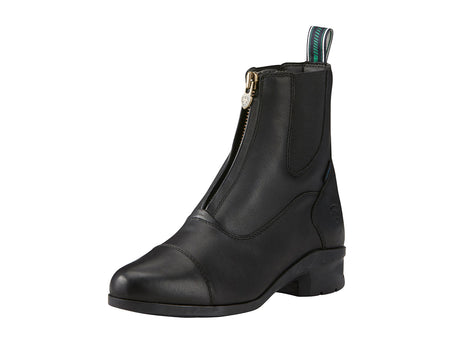 Women's Ariat Heritage IV Zip Waterproof Paddock Boot in Black from the front