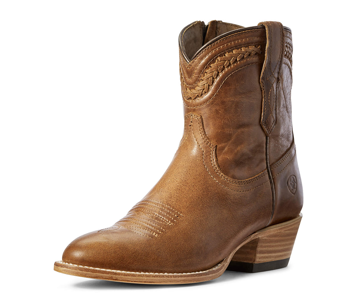 Women's Ariat Legacy R Toe Western Boot in Amber from the front