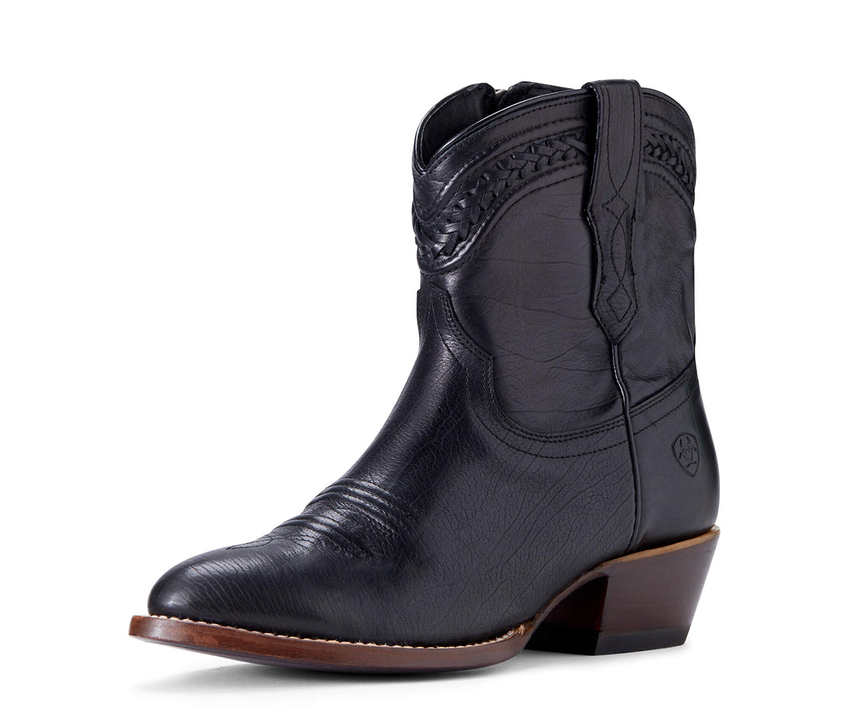Women's Ariat Legacy R Toe Western Boot in True Black from the front