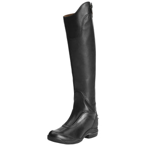 Women's Ariat V Sport Zip Tall Riding Boot in Allover Black from the front