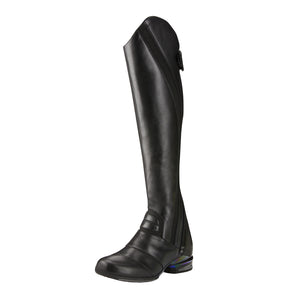 Women's Ariat Vortex Tall Riding Boot in Black Calf from the front